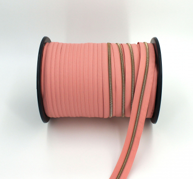 Endlosreißverschluss metallisiert dusty rose/ messing-antik (1m)